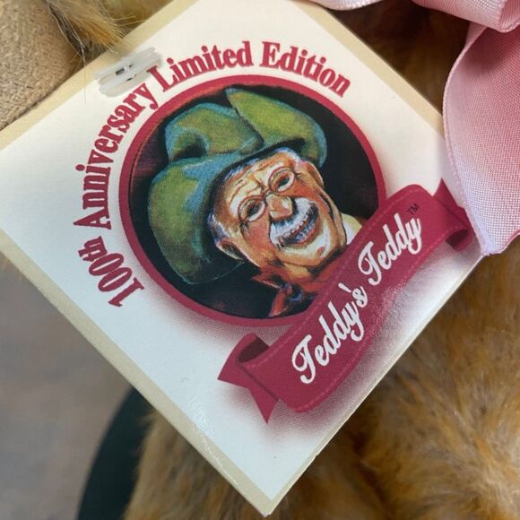 Dan Dee 100th Anniversary "Teddy’s Teddy" Bear – Limited Edition, Tags, Jointed - Picture 7 of 13